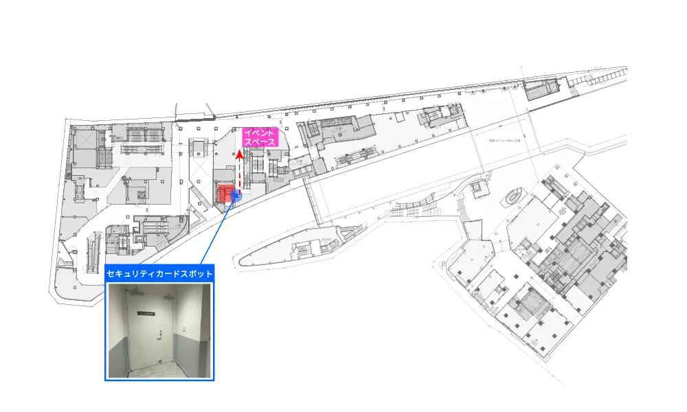 3Fイベントスペースまでの搬入経路