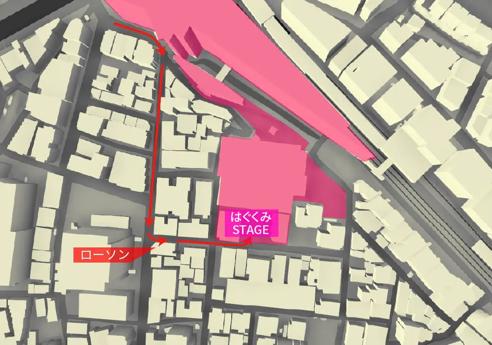 はぐくみSTAGE（車両進入用）　搬入・搬出導線