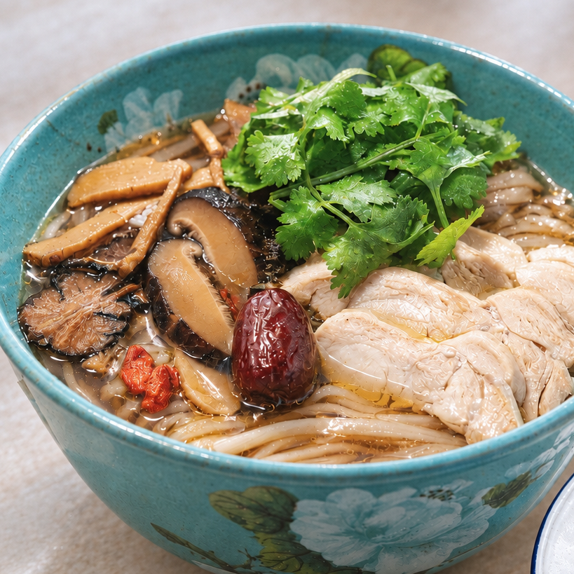 ★Stand Pho You 亜細亜料理店 4F FOOD MET★ 「7種の薬膳フォー」大山鶏の旨みと和漢薬膳がスープに溶け込む、滋味深い味わい。